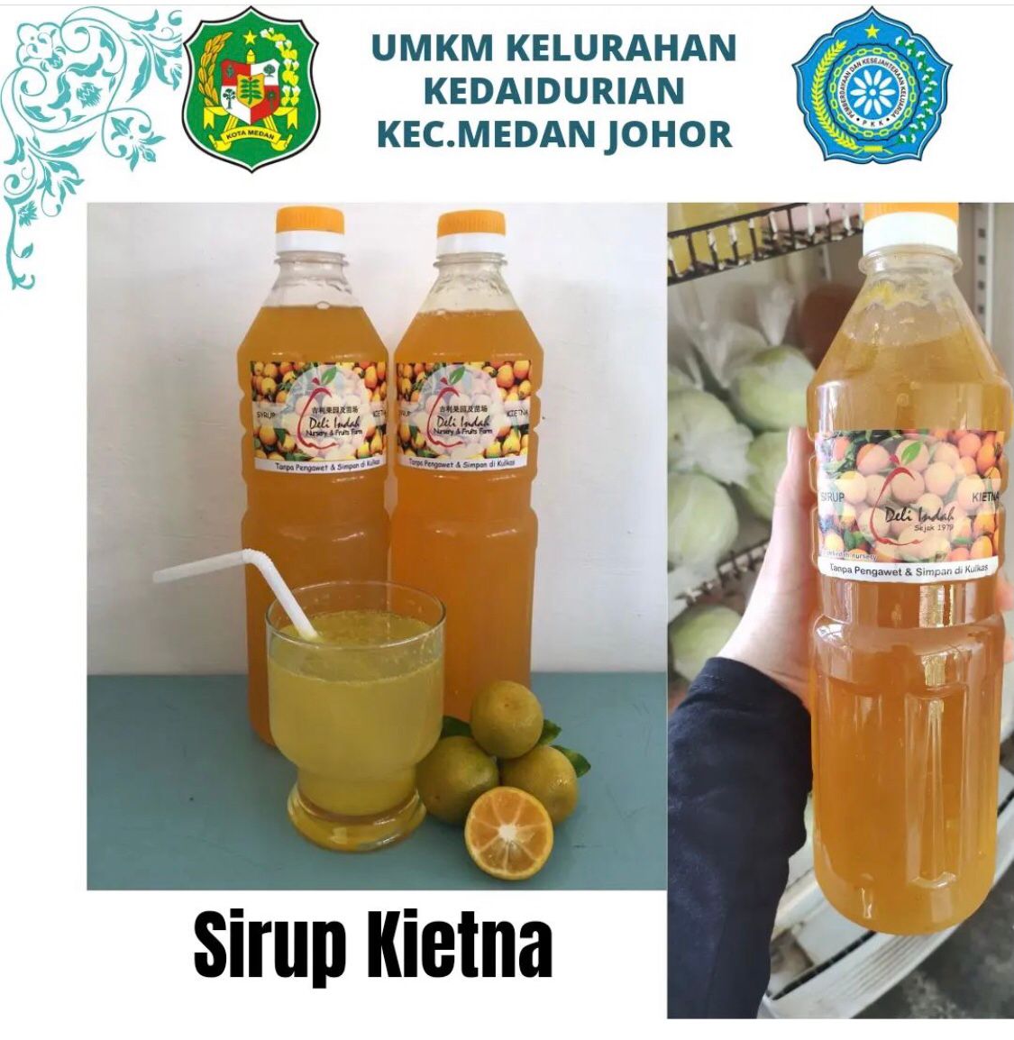 Sirup Kietna yang terkenal ini merupakan salah satu UMKM di Kelurahan Kedai Durian @umkm_kedaidurianmedan